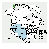 Distribution of Oxytropis sericea Nutt. var. sericea. . 