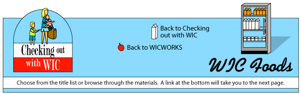 Checking out W/ WIC logo illustrated refrigerator