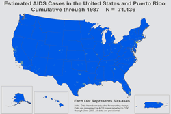 Estimated AIDS Cases in the United States and Puerto Rico Cumulative through 1987 N = 71,136