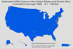 Estimated AIDS Cases in the United States and Puerto Rico Cumulative through 1989 N = 149,523