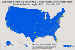 Estimated AIDS Cases in the United States and Puerto Rico Cumulative through 1995 N = 551,750