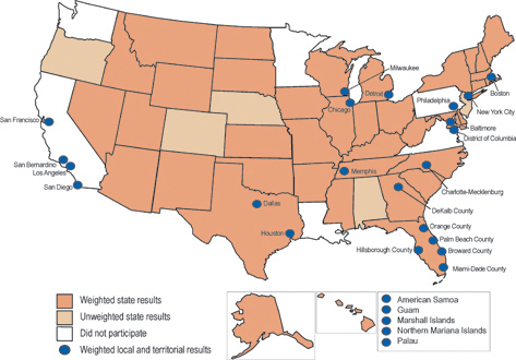 2007 YRBS Survey Participation Map