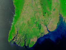 Satellite image of Burma