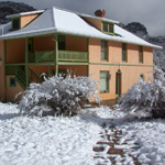 Faraway Ranch house in winter
