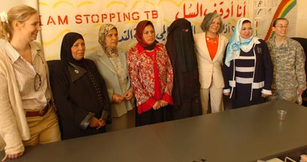 CDC Director Dr. Julie Gerberding and colleagues at the Salah ad Din tuberculosis clinic in Tikrit on March 22