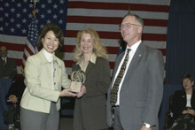 U. S. Labor Secretary Elaine L. Chao, Donna Walters Kozberg; Assistant Secretary W. Roy Grizzard