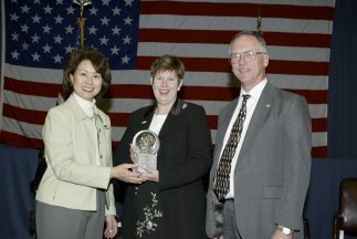 U. S. Labor Secretary Elaine L. Chao, Sue Moraska, Assistant Secretary W. Roy Grizzard