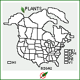 Distribution of Ribes ×gardonianum Lem. [excluded]. . 