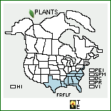 Distribution of Froelichia floridana (Nutt.) Moq. var. floridana. . 