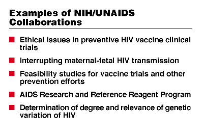 Examples of NIH/UNAIDS Collaborations