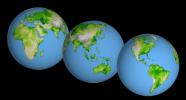 World Globes, Shaded Relief and Colored Height