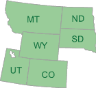 EPA Region 8 states map