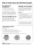 Iron in Foods