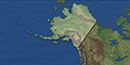 Satellite view of Alaska