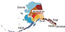 A map showing the distribution of the Alaska Native cultures.