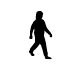 Drawing of a silhouette of a woman who is walking.