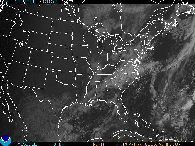 A recent visible image from GOES-12.  Click on the image for a larger view.