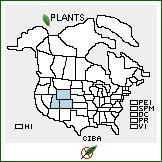 Distribution of Cirsium barnebyi S.L. Welsh & Neese. . 