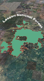 Map of Plumas National Forest from Google Earth - Download the KMZ File of the National Forests!