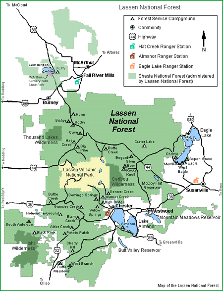 [image] Lassen National Forest Map