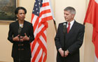 Secretary Rice and Polish Prime Minister Belka make joint statements after talks at the Prime Minister’s Chancellery.