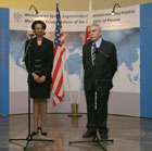 Secretary Rice and Polish Foreign Minister Rotfeld at joint press availability at the Ministry of Foreign Affairs