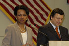 Secretary Rice met with European Commission President José Manuel Barroso in Brussels.