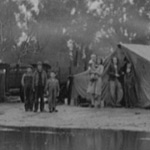 Migrant Pea Pickers Camp in the Rain.