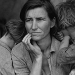 Destitute Pea Pickers in California. Mother of seven children.