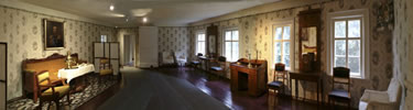 A panoramic view of the reception room in the Russian Bishop's House
