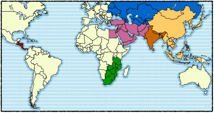 World map showing CDC's IMMPaCt programs