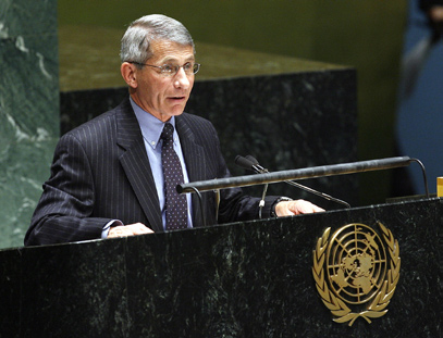 NIAID director Dr. Anthony Fauci addressed the United Nations General Assembly special session on HIV/AIDS on June 10.