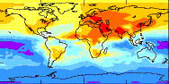 Global image indicating airborne soot