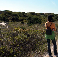 Woman on trail.