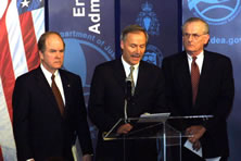 photo - Administrator Hutchinson, Robert Bonner and Bob Wenzel