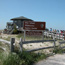 Group of students walk up boardwalk to enter the Wilderness Visitor Center.