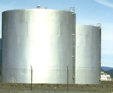 Two above ground storage tanks