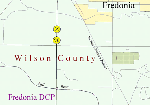 Fall River at Fredonia location map