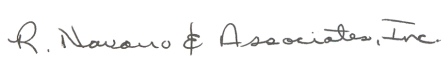 image of R. Navarro & Associeates, Inc. signature