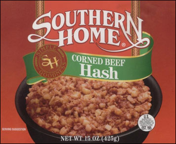 Label, recalled corned beef hash