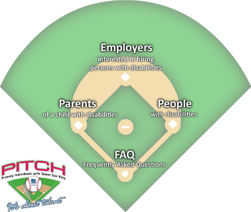 Image of baseball diamond with PITCH campaign logo
