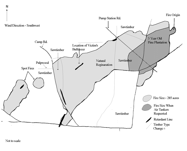 Map of Wildland Fire Incident Site