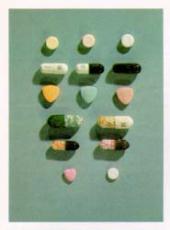 Fotografía de píldoras de metanfetamina y anfetamina