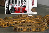These heavy tractor chains and metal cylinders were used to hide heroin. 