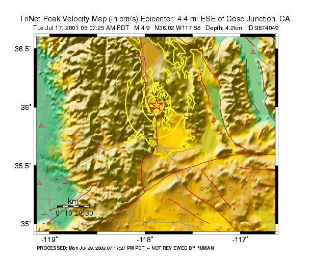 Peak Ground Velocity Image