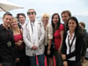 Serbian film production companies at the Cannes film festival. From left to right: Miroslav Stanić, Cinebox 100; Tijana Konstatinović, International Network; Miroslav Mogorović, Art and Popcorn; Svetozar Cvetković, Testament Films; Lidija Kuručki, Cinebox 100; Ana Ilić, USAID Competitiveness Project; Tihomir Stanić, Blakan film; and, Aleksandra Zorić Krzić, USAID.