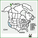 Distribution of Rubus vitifolius Cham. & Schltdl.. . 