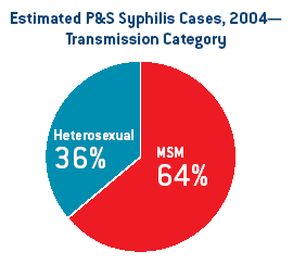 Estimated P&S Syphilis Cases, 2004 - Transmission Category