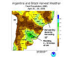 Argentina and Brazil Harvest Weather - Cumulative Precipitation Map for April 20 - 26, 2003.   