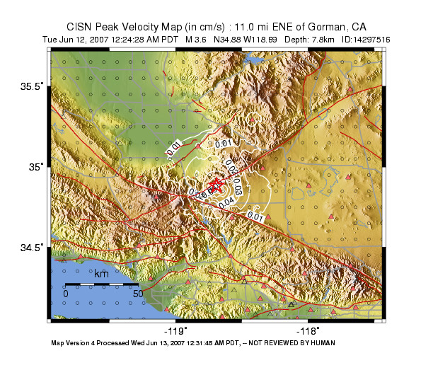 Peak Ground Velocity Image